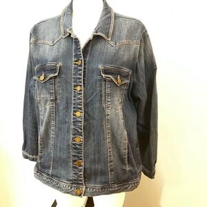 Wit & Wisdom Classic Denim Jacket Women’s Size 1X Fall Essential